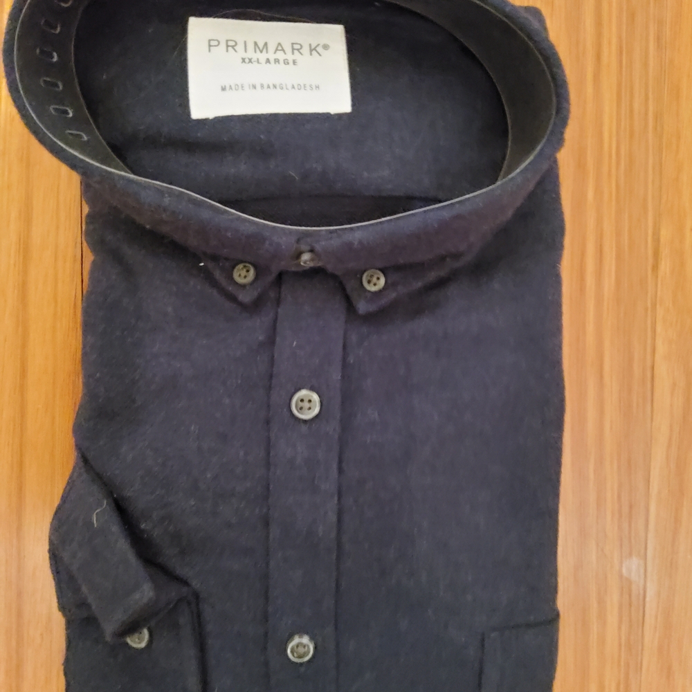 Primark Men's Dark Blue Button Down Shirt